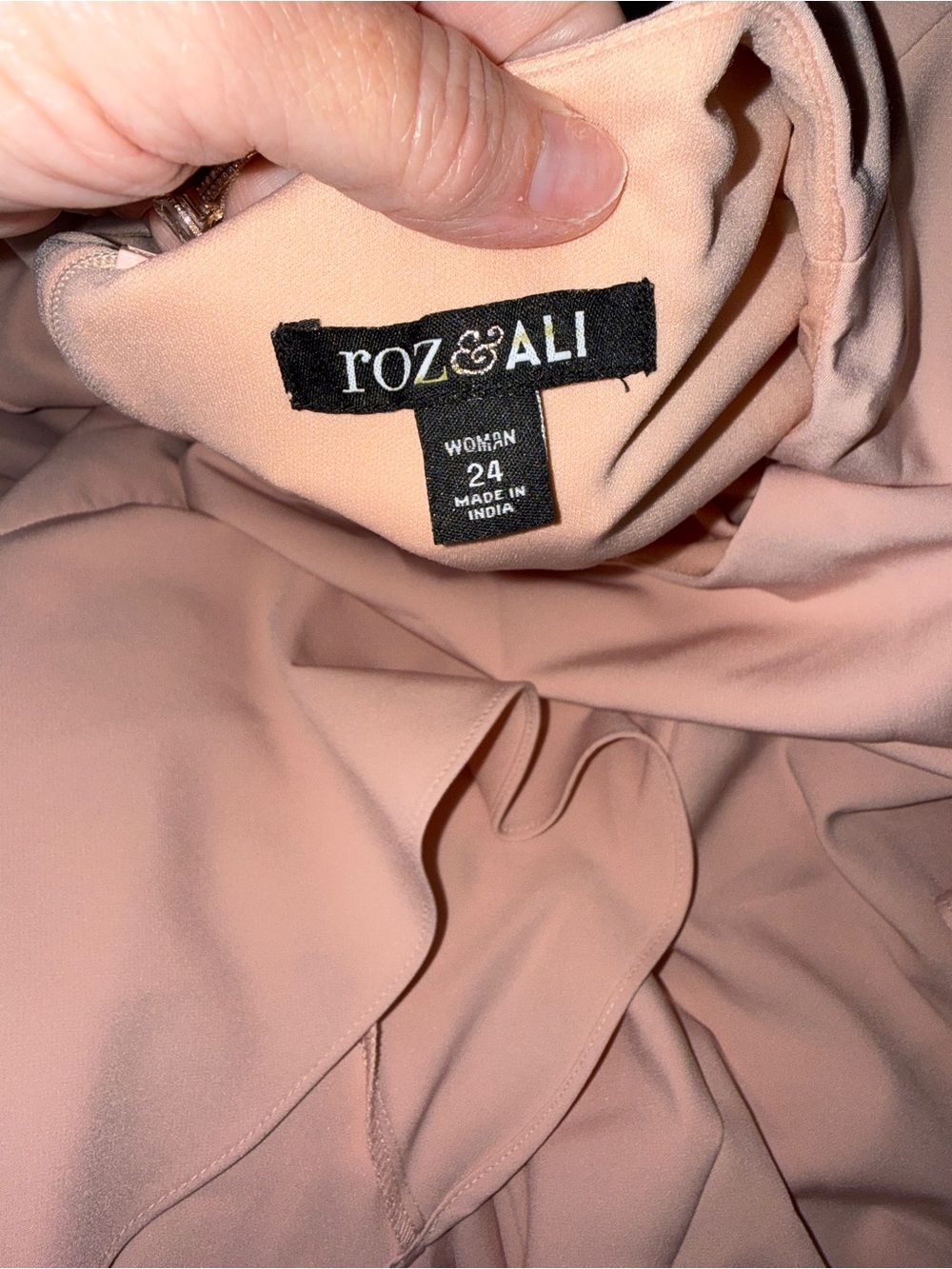 Roz & Ali Women's Blush Peach Dress